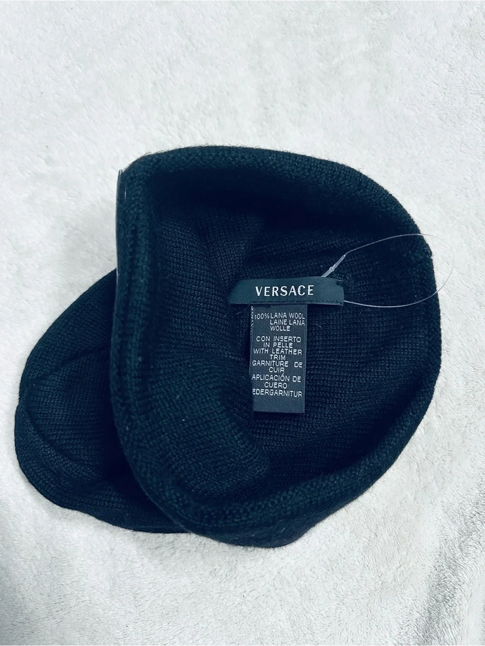 VERSACE Kids Hat 100% Lana Wool New 1-2 Years Boys Girls Original